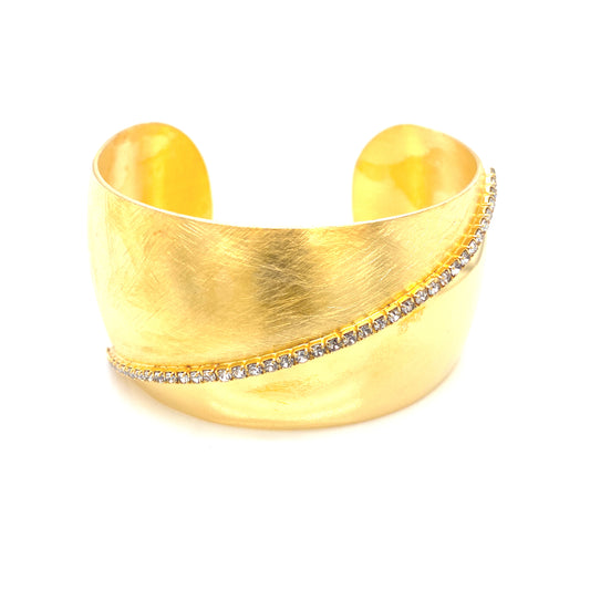 New Moon Half & Half Golden Bangle | Stroili Oro | Luby 