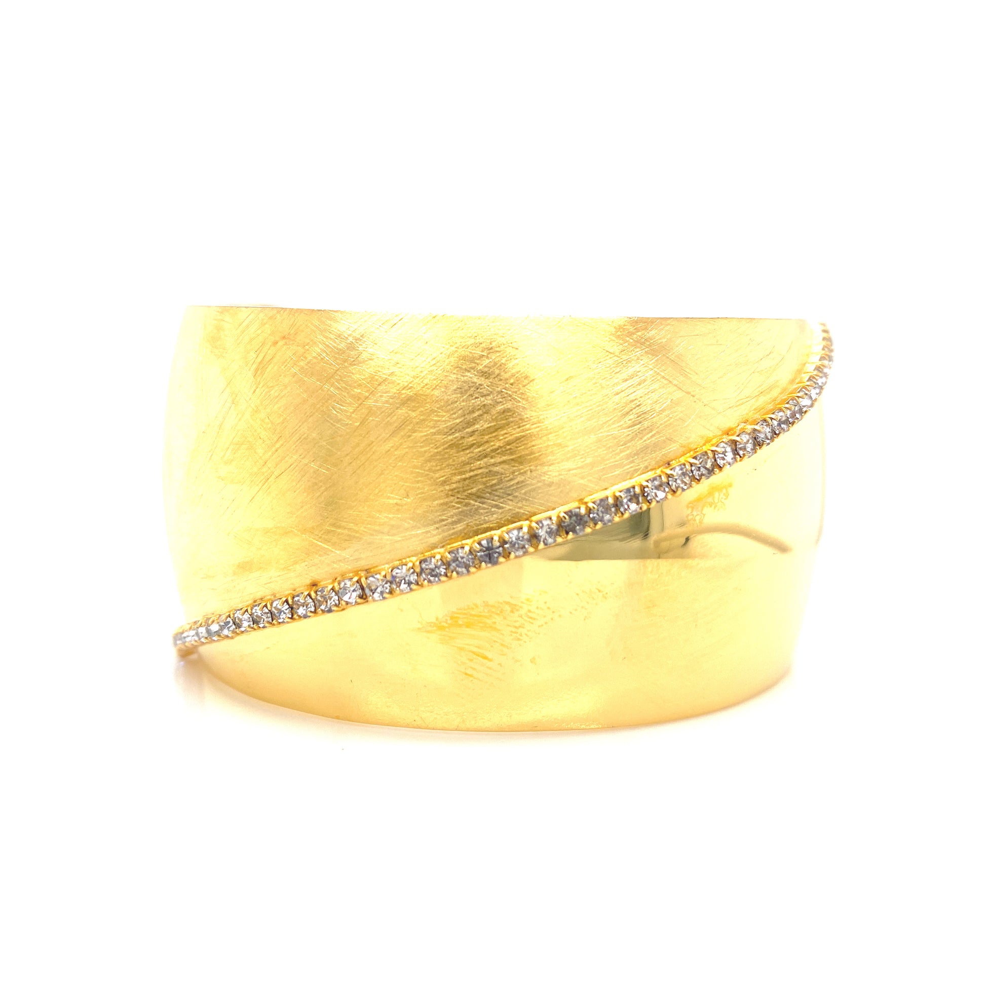 New Moon Half & Half Golden Bangle | Stroili Oro | Luby 