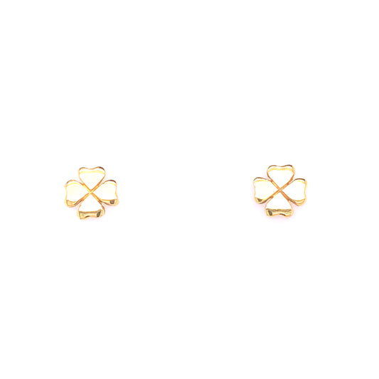 14K TREVOL STUD EARRINGS | Luby Gold Collection | Luby 