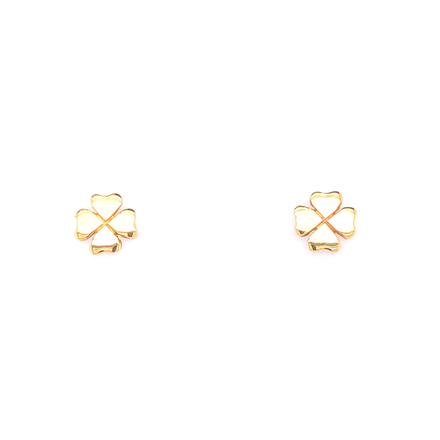 14K TREVOL STUD EARRINGS