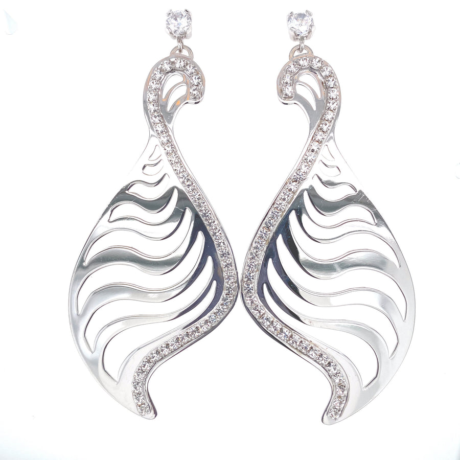 Curved Kalahari Brass Earrings