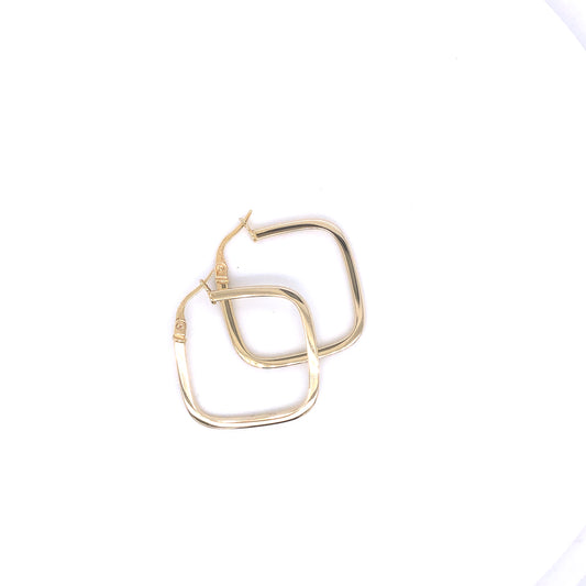 Square Small 14k Gold Earrings | Luby Gold Collection | Luby 