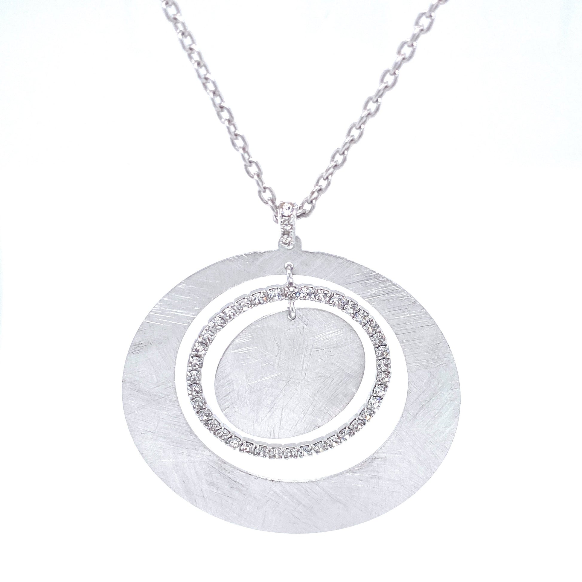 Open Circles New Moon Brass Necklace | Stroili Oro | Luby 