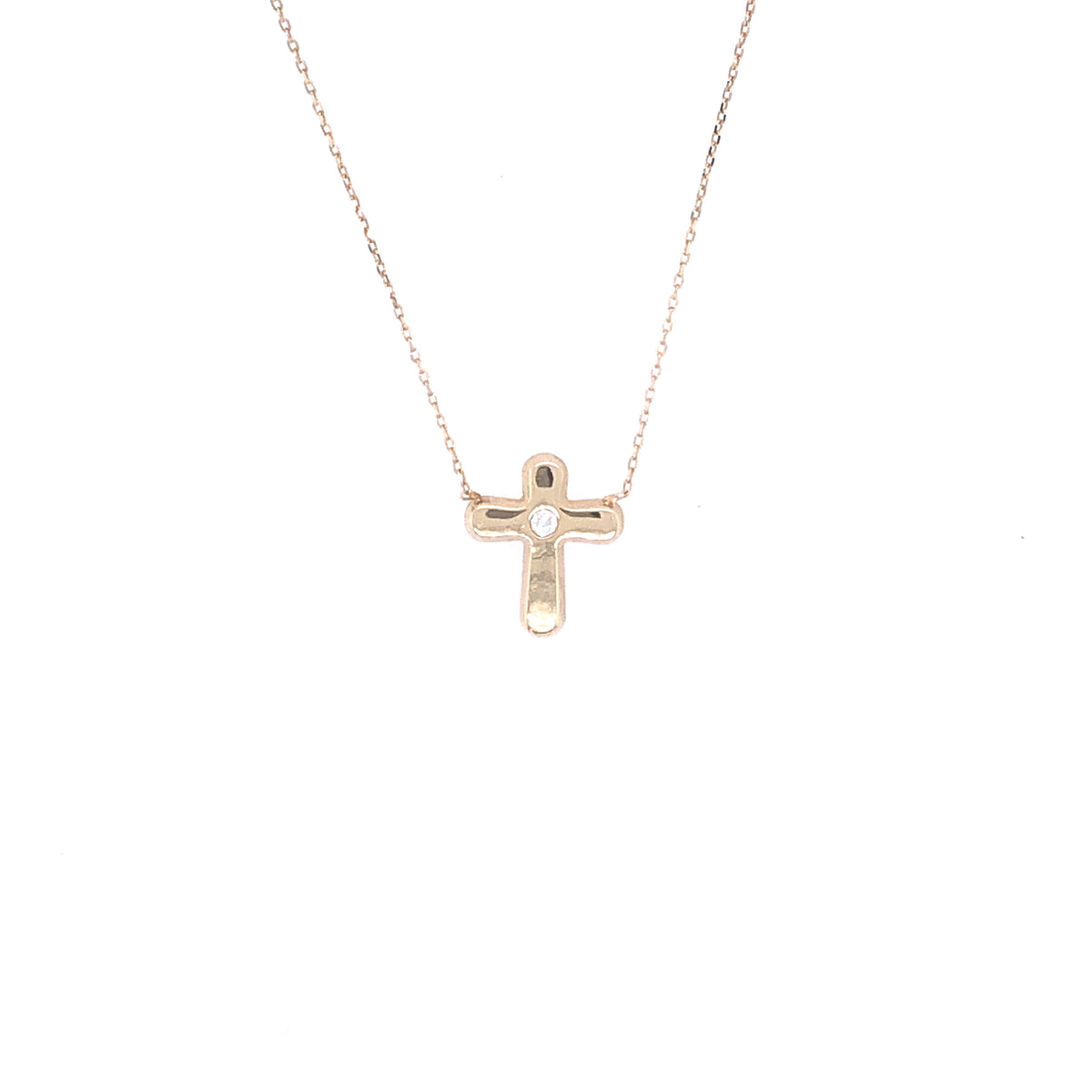 Necklace With Cross And CZ | Luby Gold Collection | Luby 