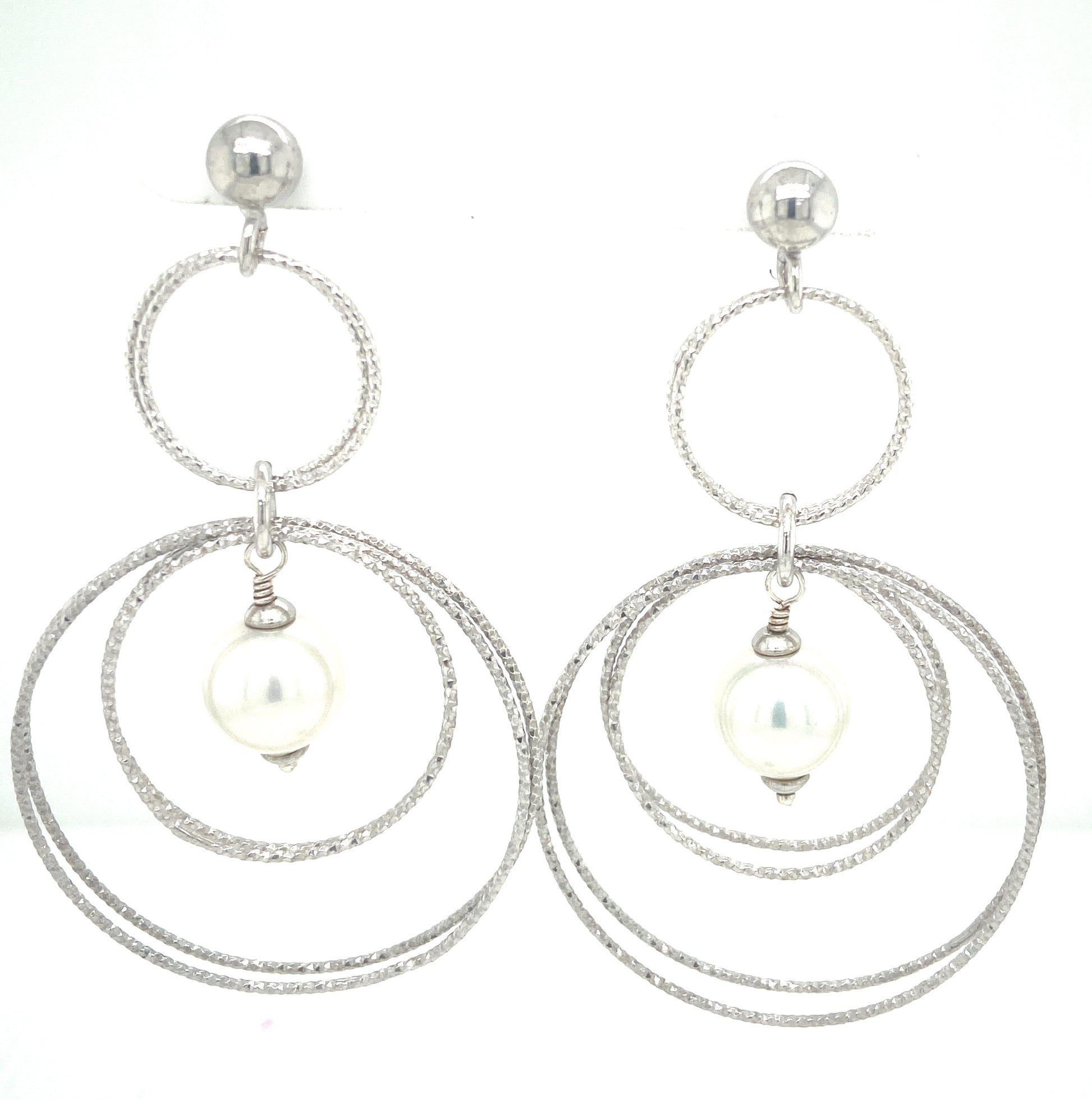 Diamond Cut Circles Dangle Earrings | Joia De Majorca | Luby 