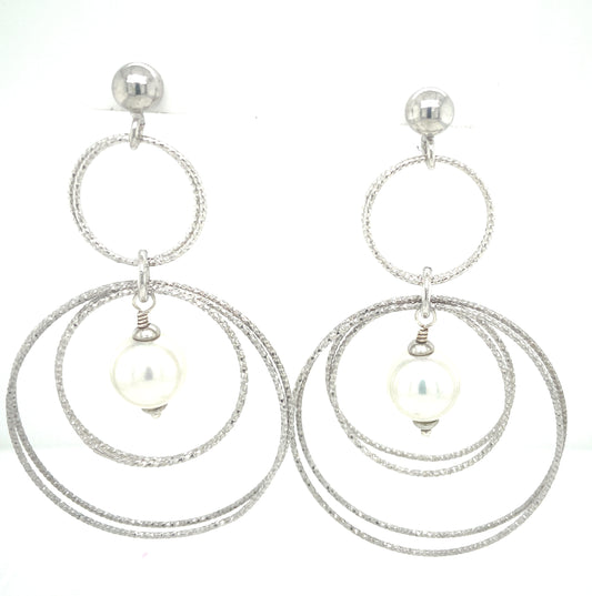 Diamond Cut Circles Dangle Earrings | Joia De Majorca | Luby 