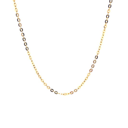 14k Oval Rolo Chain Yellow Gold (1.4mm) | Luby Gold Collection | Luby 