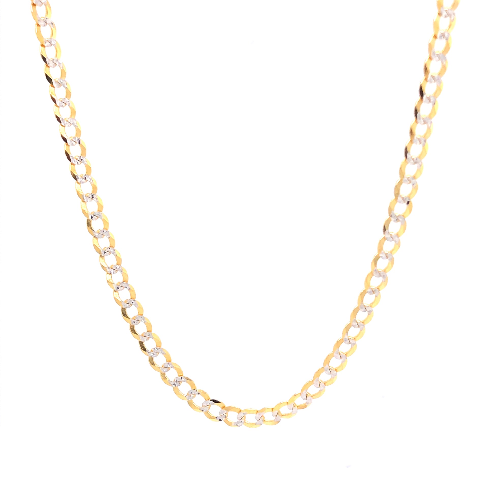 14K Cuban Link Two-Tone Gold Chain (3.3mm) | Luby Gold Collection | Luby 