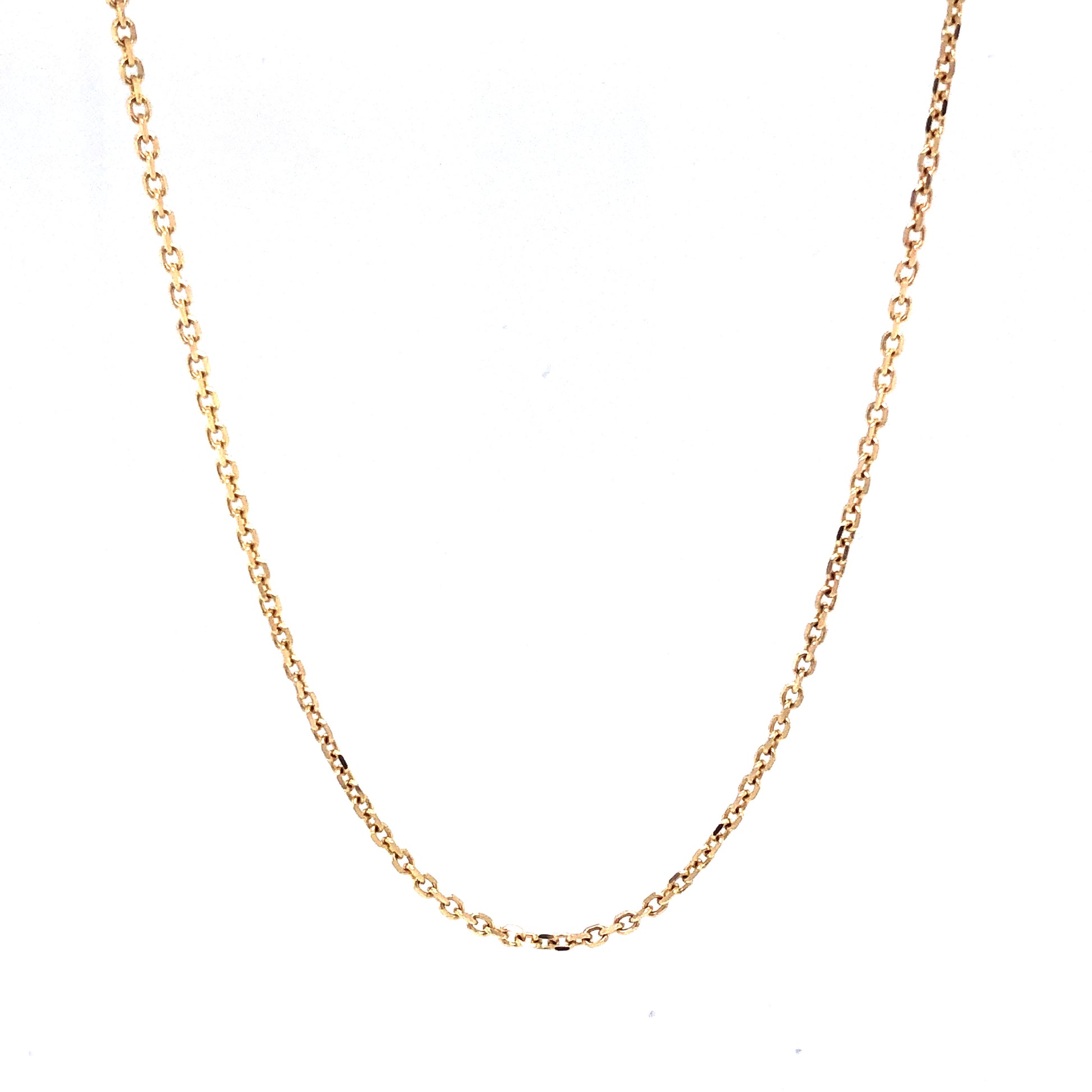 14k Oval Rolo Link Gold Chain (2mm) | Luby Gold Collection | Luby 