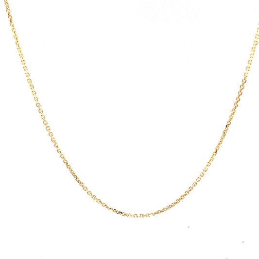 14K Rolo Link Gold Chain (0.88mm) | Luby Gold Collection | Luby 