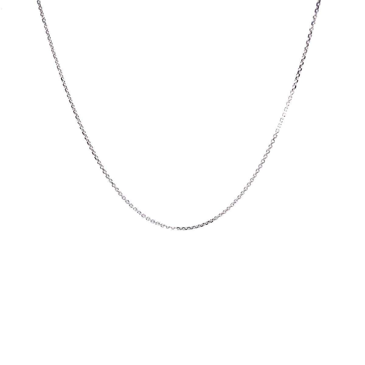 Rolo Link 14k White Gold Chain (0.5mm) | Luby Gold Collection | Luby 