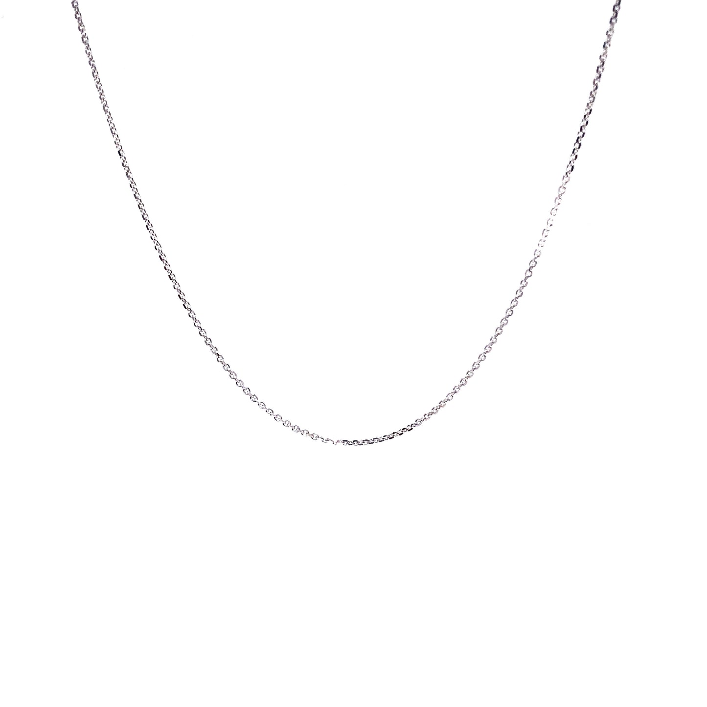 14K Rolo Link White Gold Chain (0.8mm) | Luby Gold Collection | Luby 
