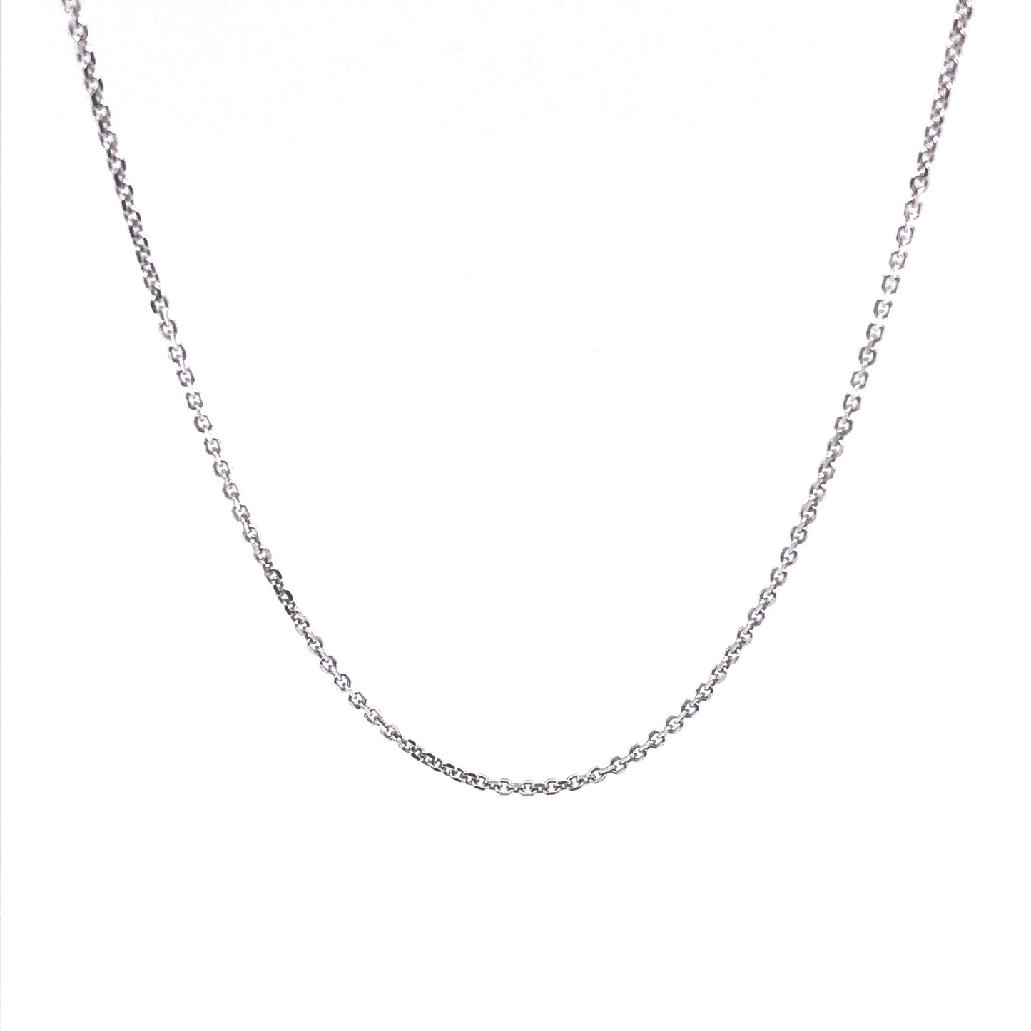 14K White Gold Rolo Chain | Luby Gold Collection | Luby 