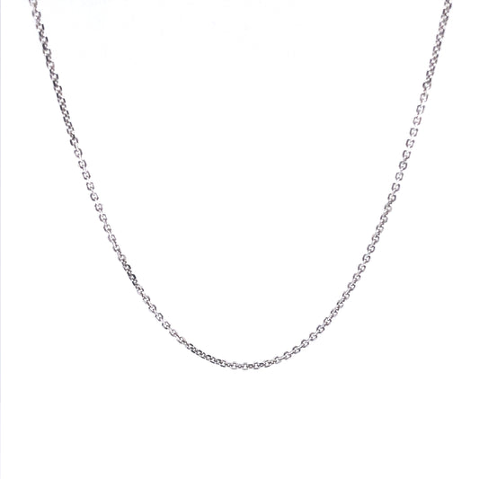 14K White Gold Rolo Chain | Luby Gold Collection | Luby 