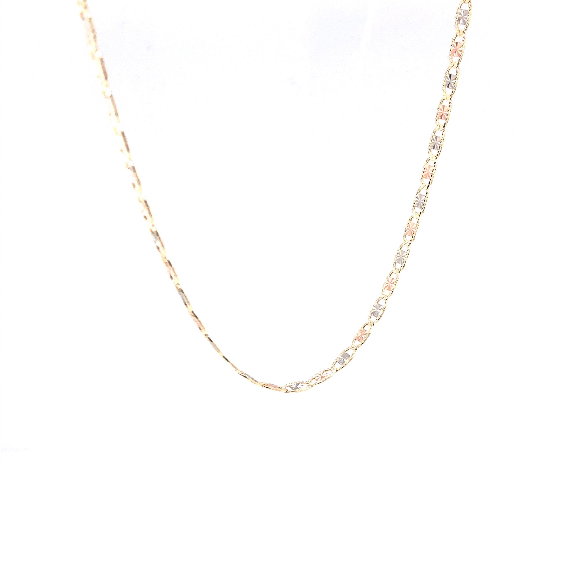 14K Valentino Link Tri-Color Gold Chain | Luby Gold Collection | Luby 