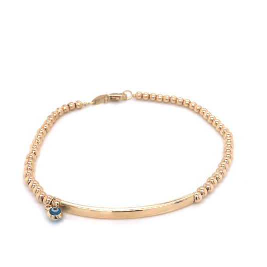 14K Gold Bracelet Evil Eye | Luby Gold Collection | Luby 