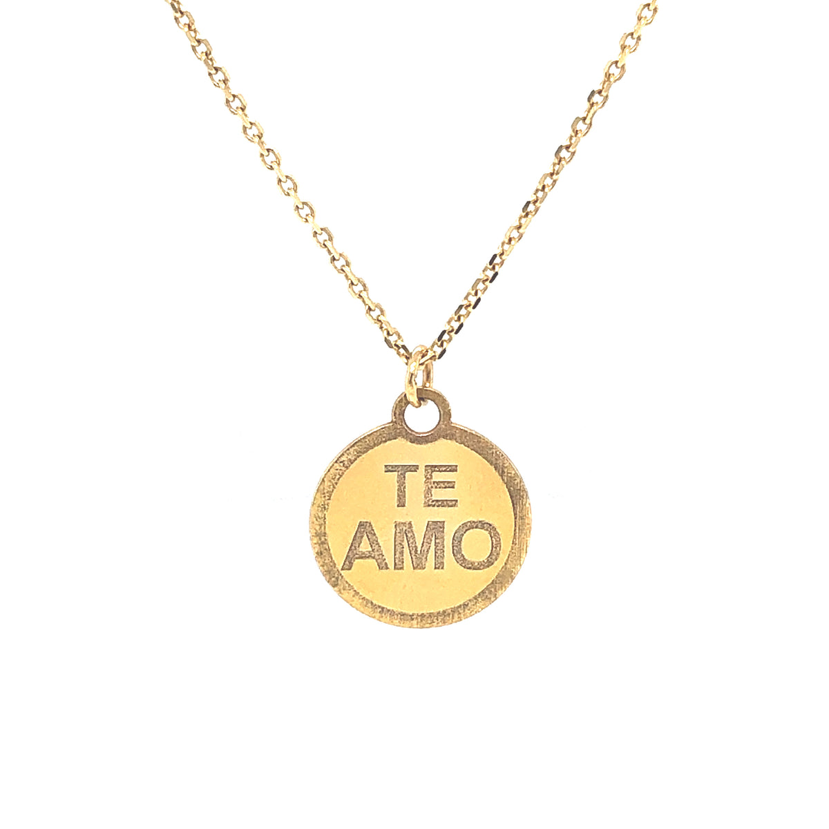 14K Custom Pendant Engraving Te Amo | Luby Gold Collection | Luby 