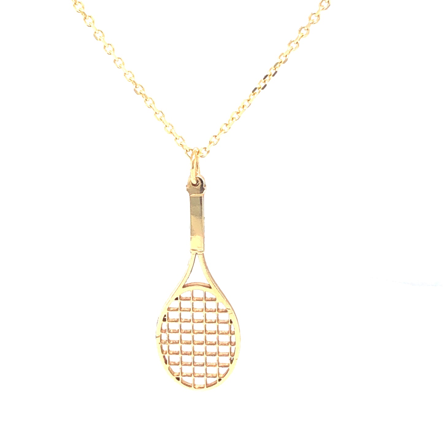 14K Gold Custom Tennis Racket Pendant | Luby Gold Collection | Luby 