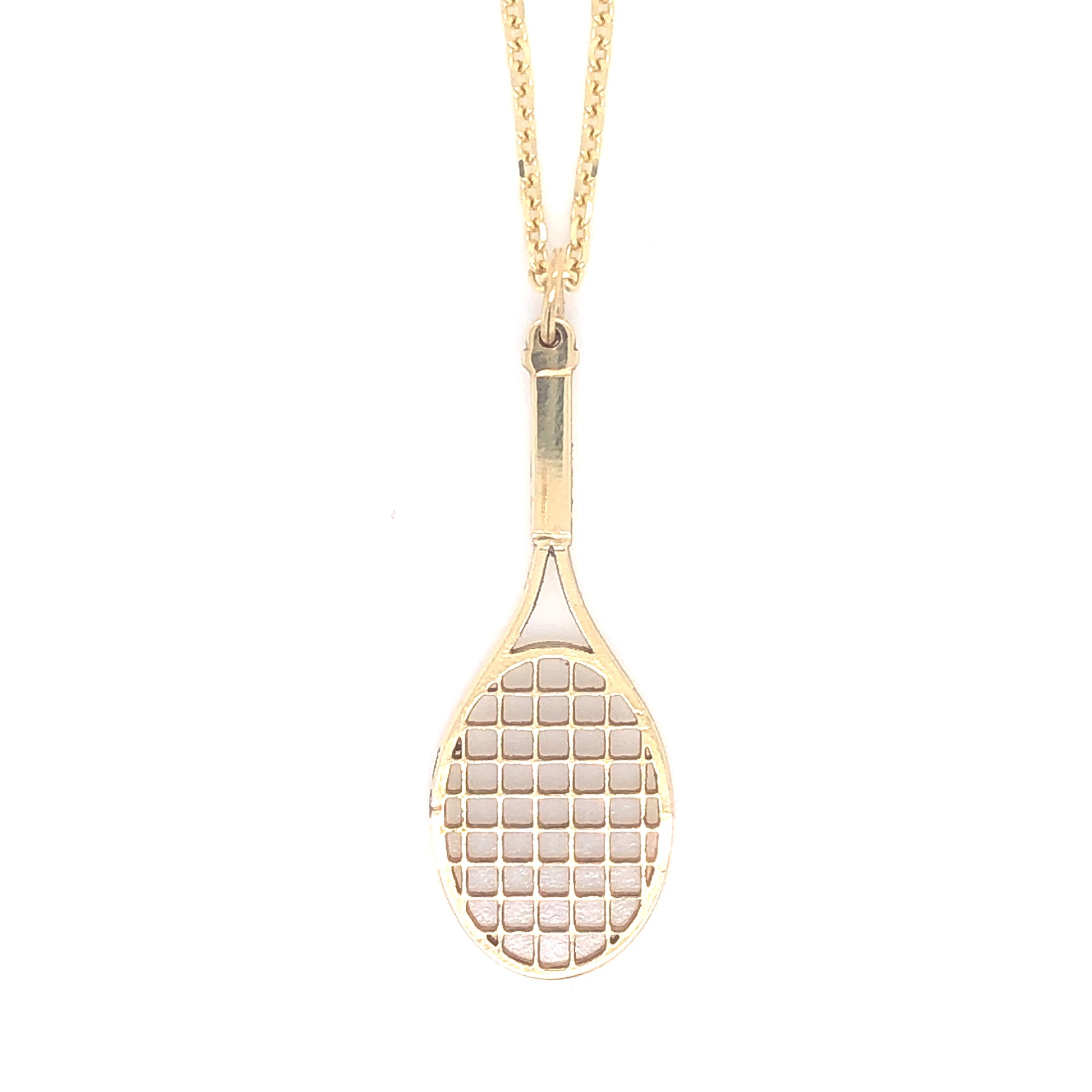 14K Gold Custom Tennis Racket Pendant | Luby Gold Collection | Luby 