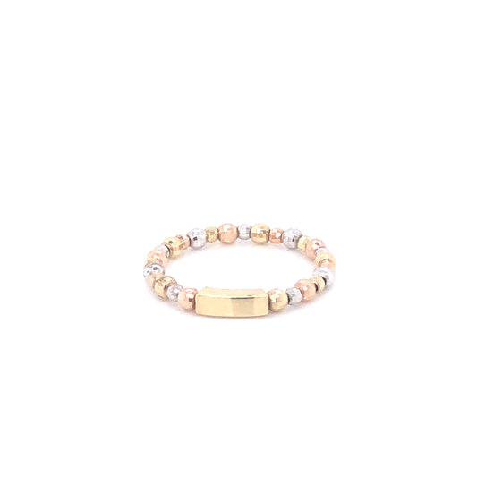 14K Tri-Color Beads Gold Ring | Luby Gold Collection | Luby 