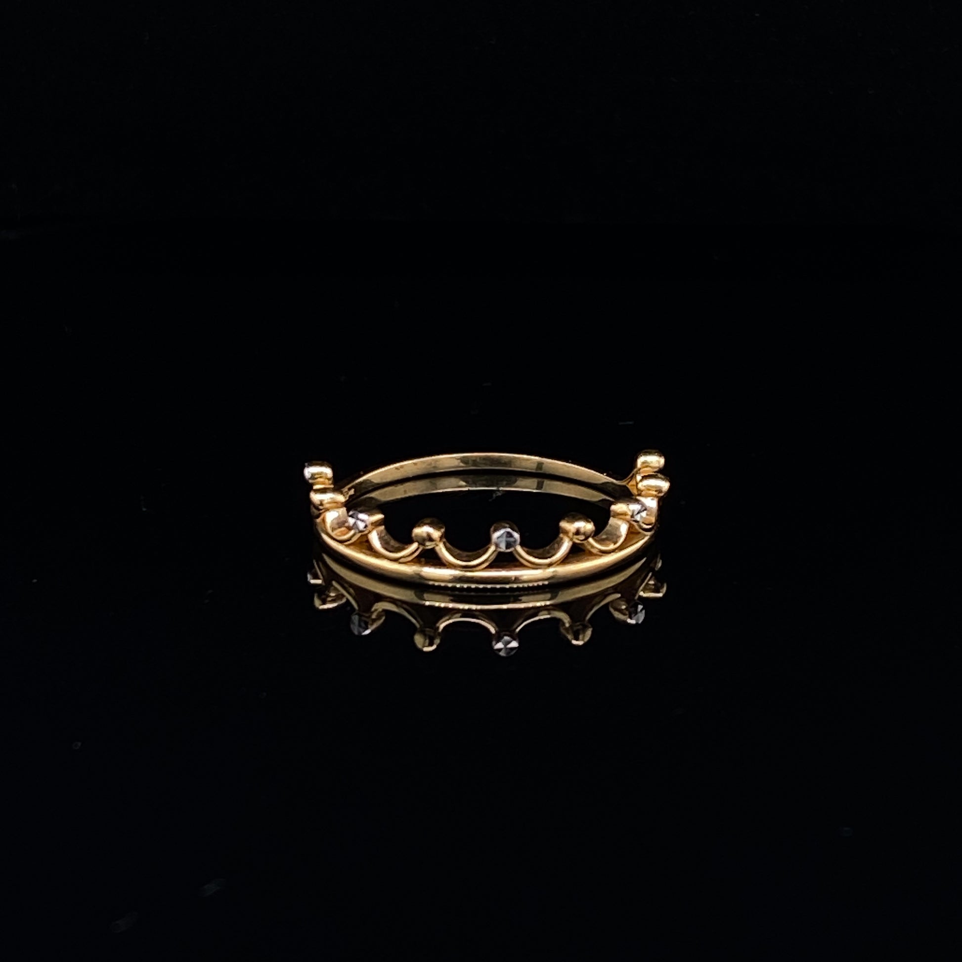 14K Crown Two-Tone Gold Ring | Luby Gold Collection | Luby 