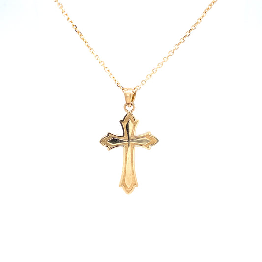 Cross 14k Gold Pendant | Luby Gold Collection | Luby 