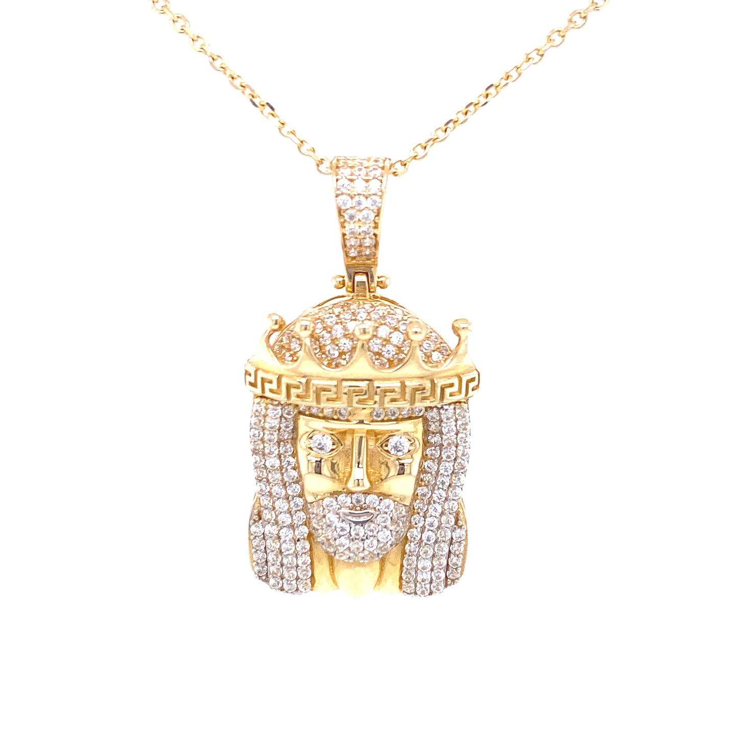 14K Jesus with Pave Details Gold Pendant | Luby Gold Collection | Luby 