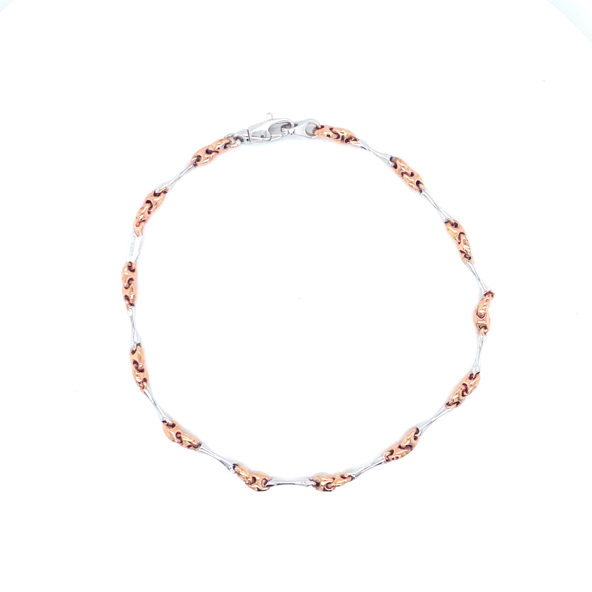 Rose Gold Gucci Links Sterling Silver Bracelet | Zancan | Luby 