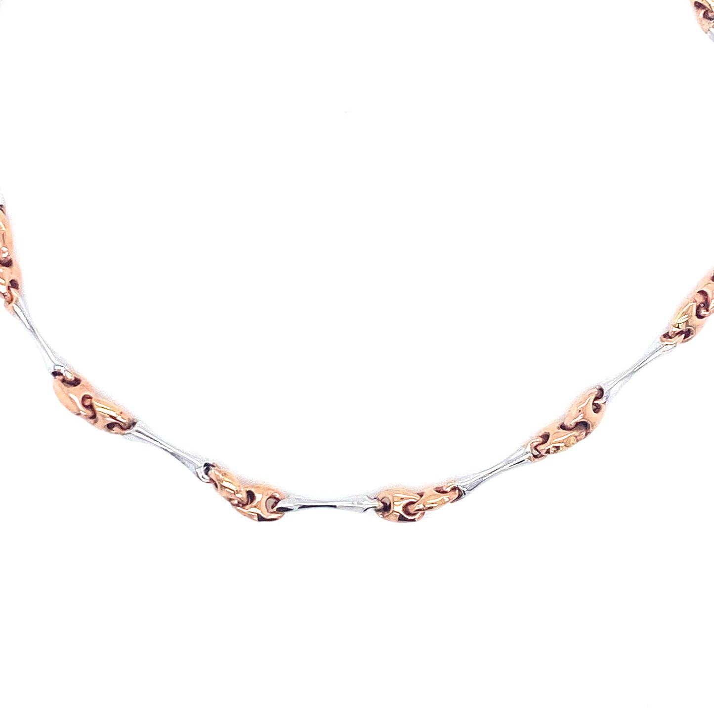 Rose Gold Gucci Links Sterling Silver Bracelet | Zancan | Luby 