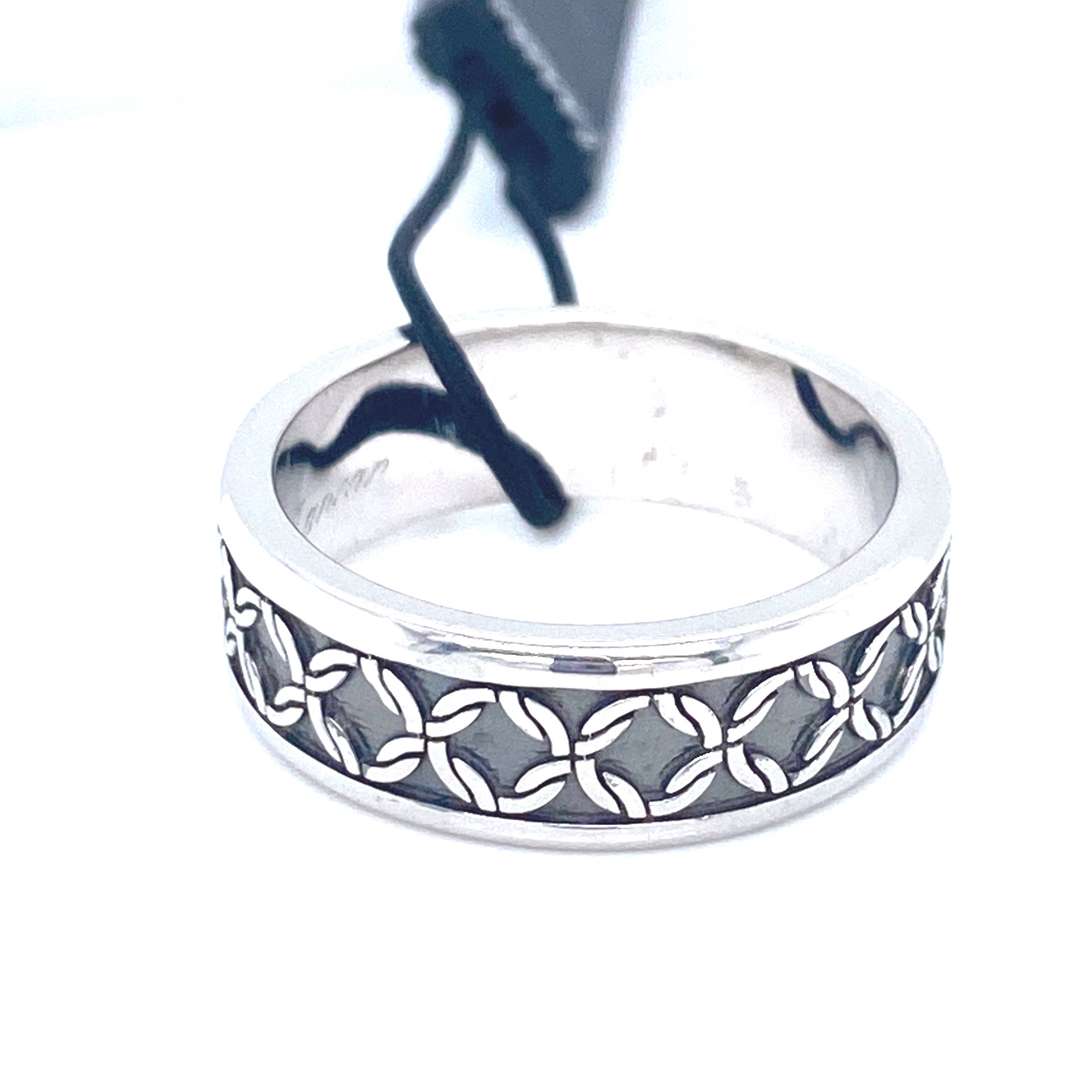Men's Silver Rope Patterned Wedding Ring | Zancan | Luby 
