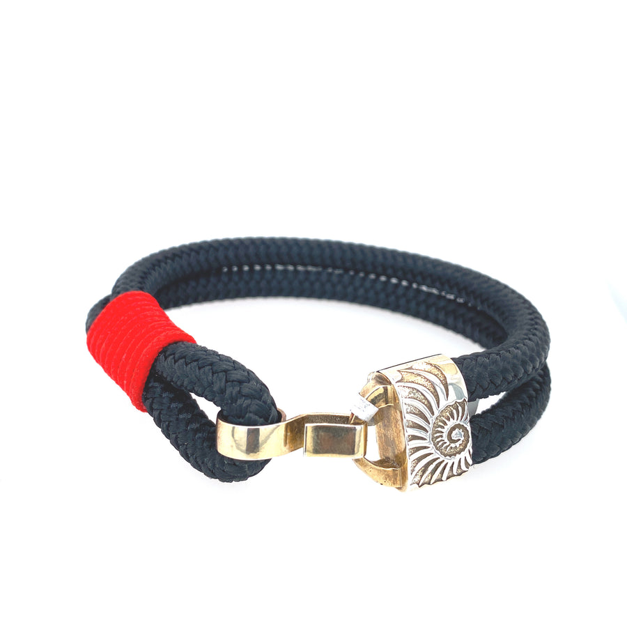 Pulsera Náutica Negra y Roja