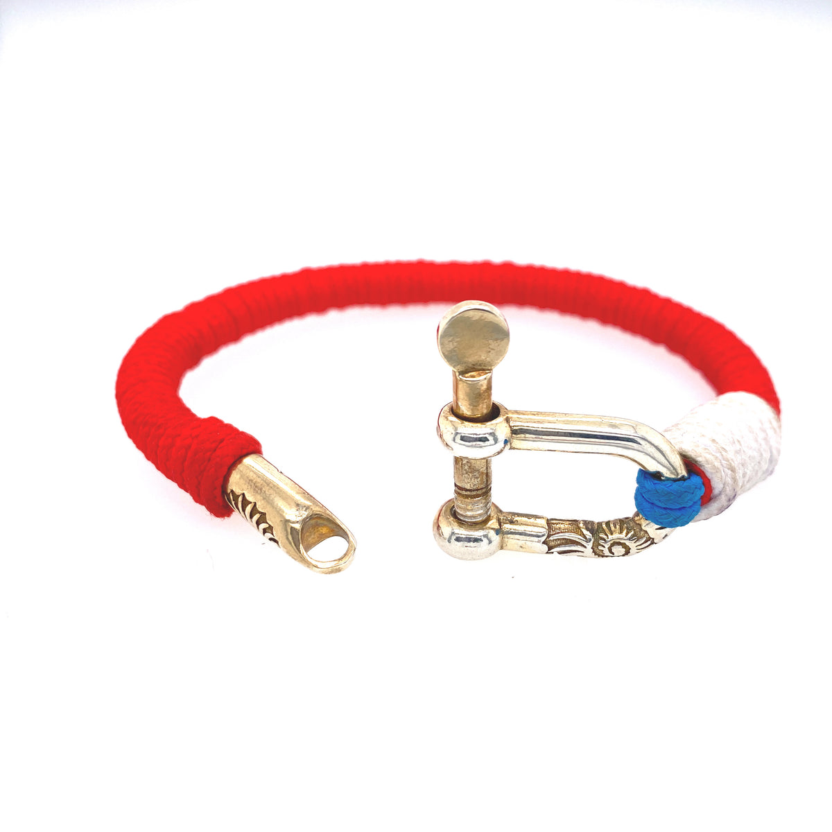 Red & White Nautical Bracelet | Oro Mediterraneo | Luby 