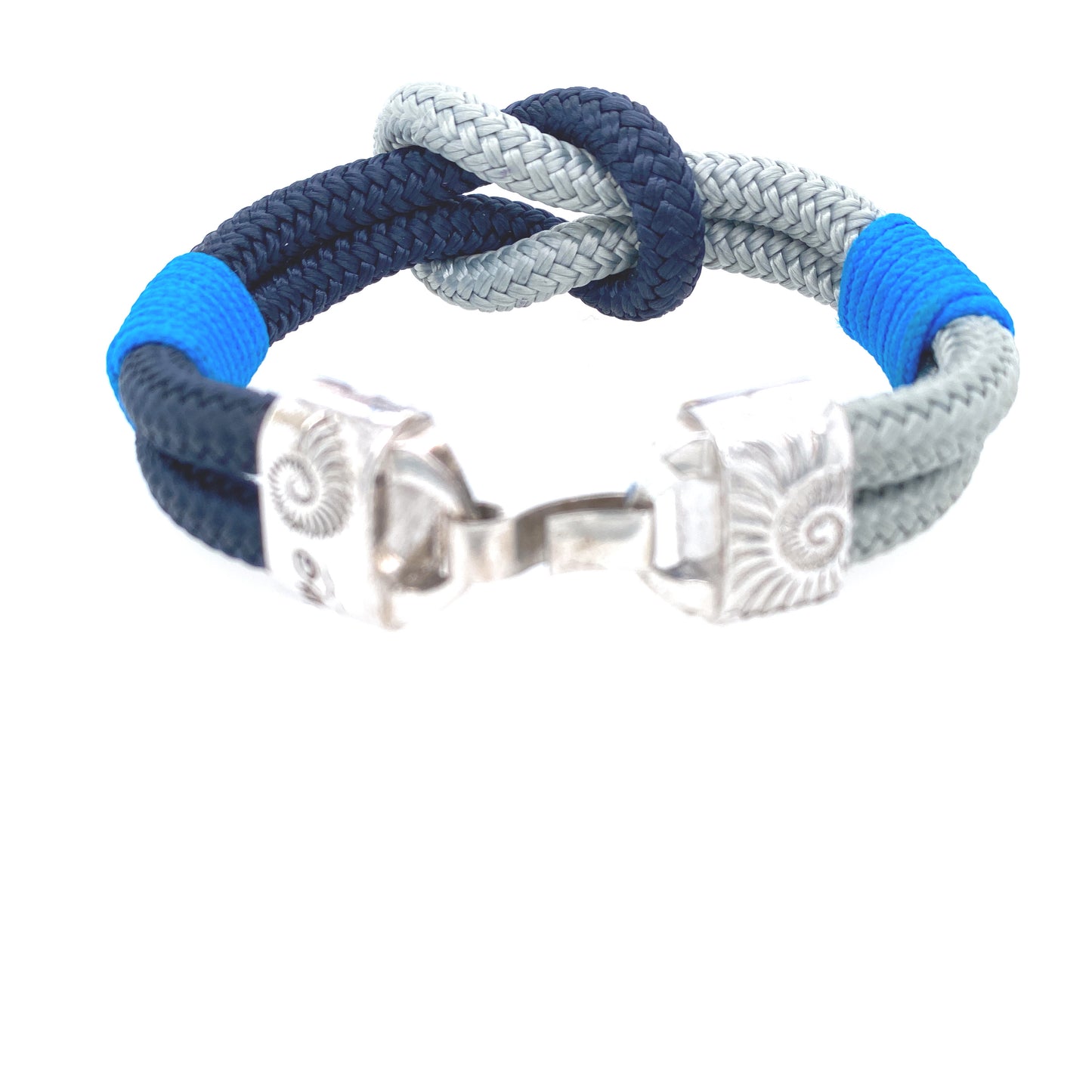 Blue & Grey Nautical Knot Bracelet | Oro Mediterraneo | Luby 