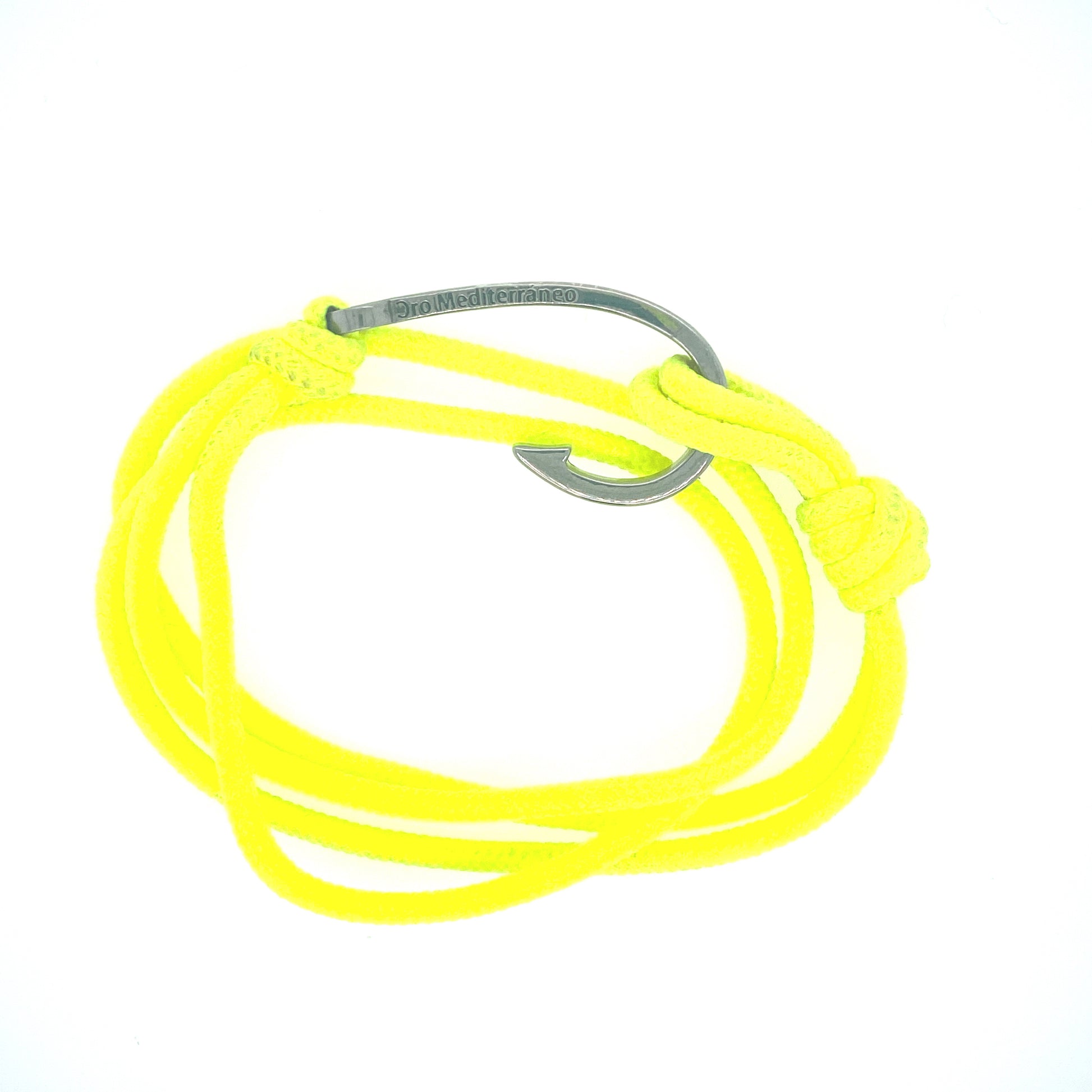 Neon Yellow Hook Nautical Bracelet | Oro Mediterraneo | Luby 