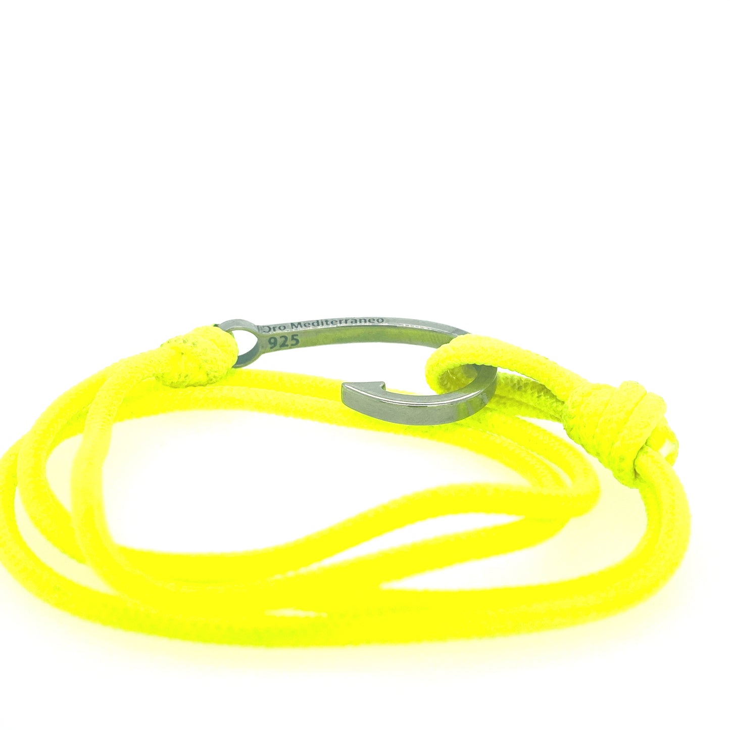 Neon Yellow Hook Nautical Bracelet | Oro Mediterraneo | Luby 