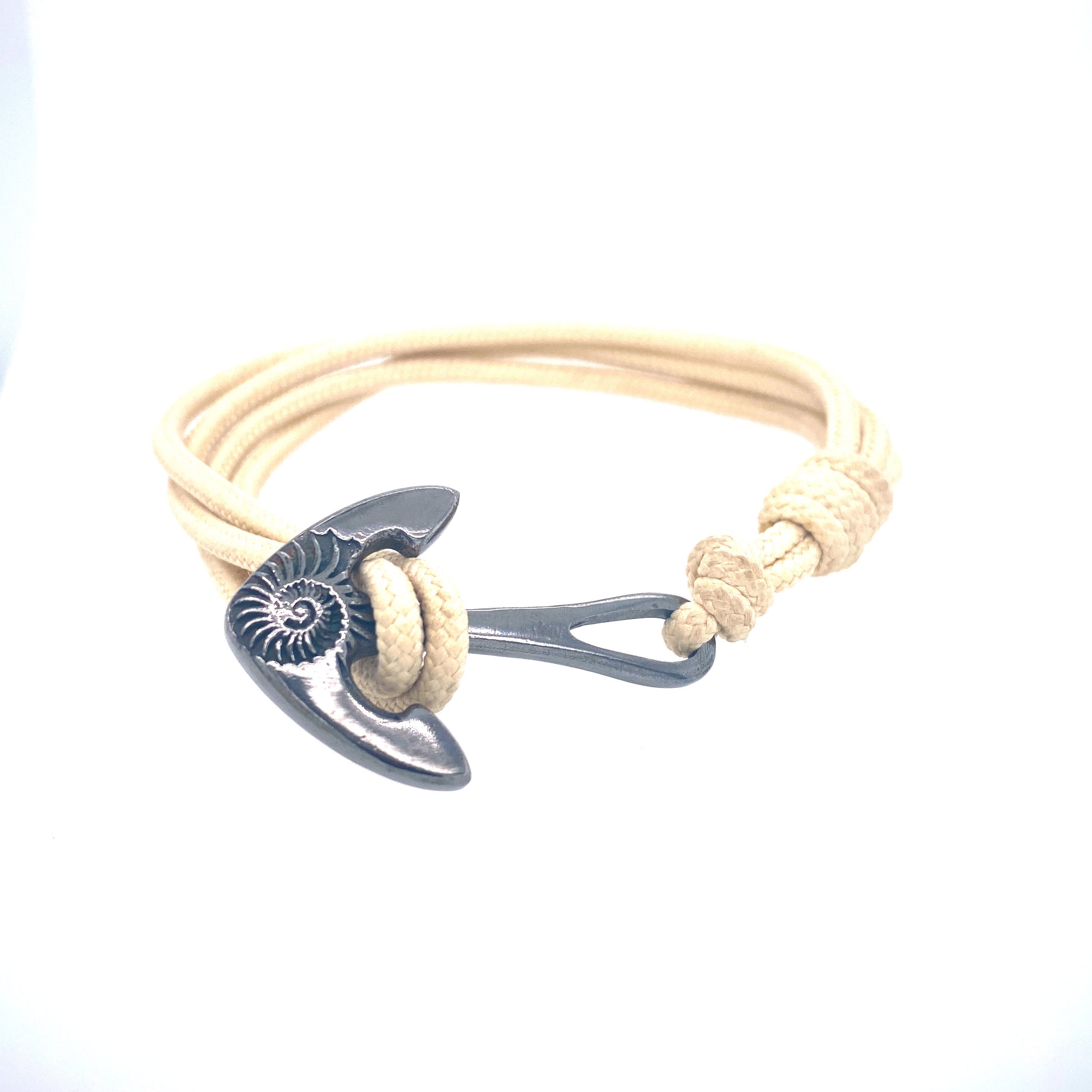 Champagne Rope Anchor Nautical Bracelet | Oro Mediterraneo | Luby 