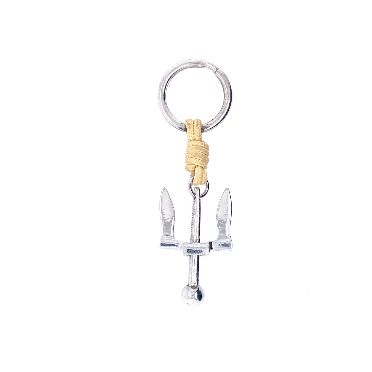 Champagne Rope Ship Anchor Keychain | Oro Mediterraneo | Luby 
