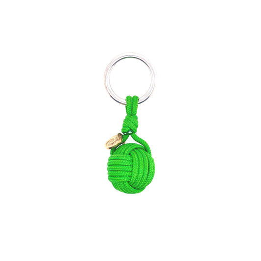 Lime Green Rope Ball Keychain | Oro Mediterraneo | Luby 