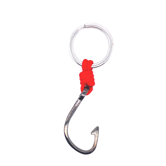 Red Rope Oxidized Hook Keychain | Oro Mediterraneo | Luby 