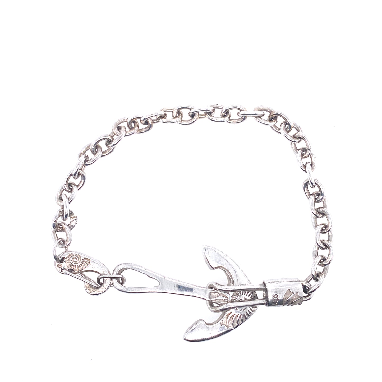 Anchor Silver Link Bracelet | ORO MEDITERRANEO | Luby 