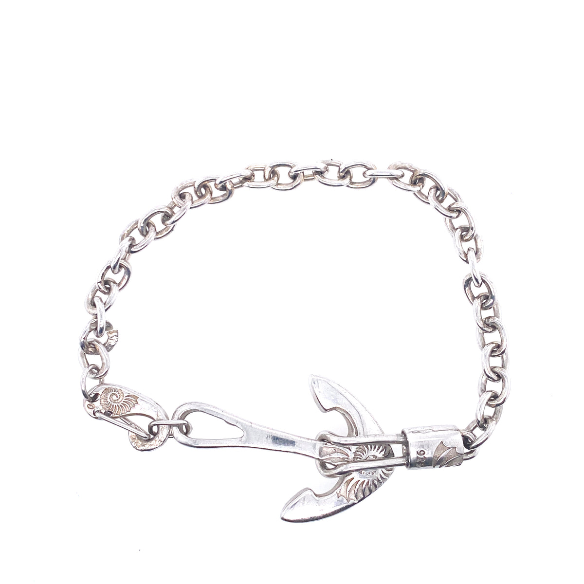 Anchor Silver Link Bracelet | ORO MEDITERRANEO | Luby 