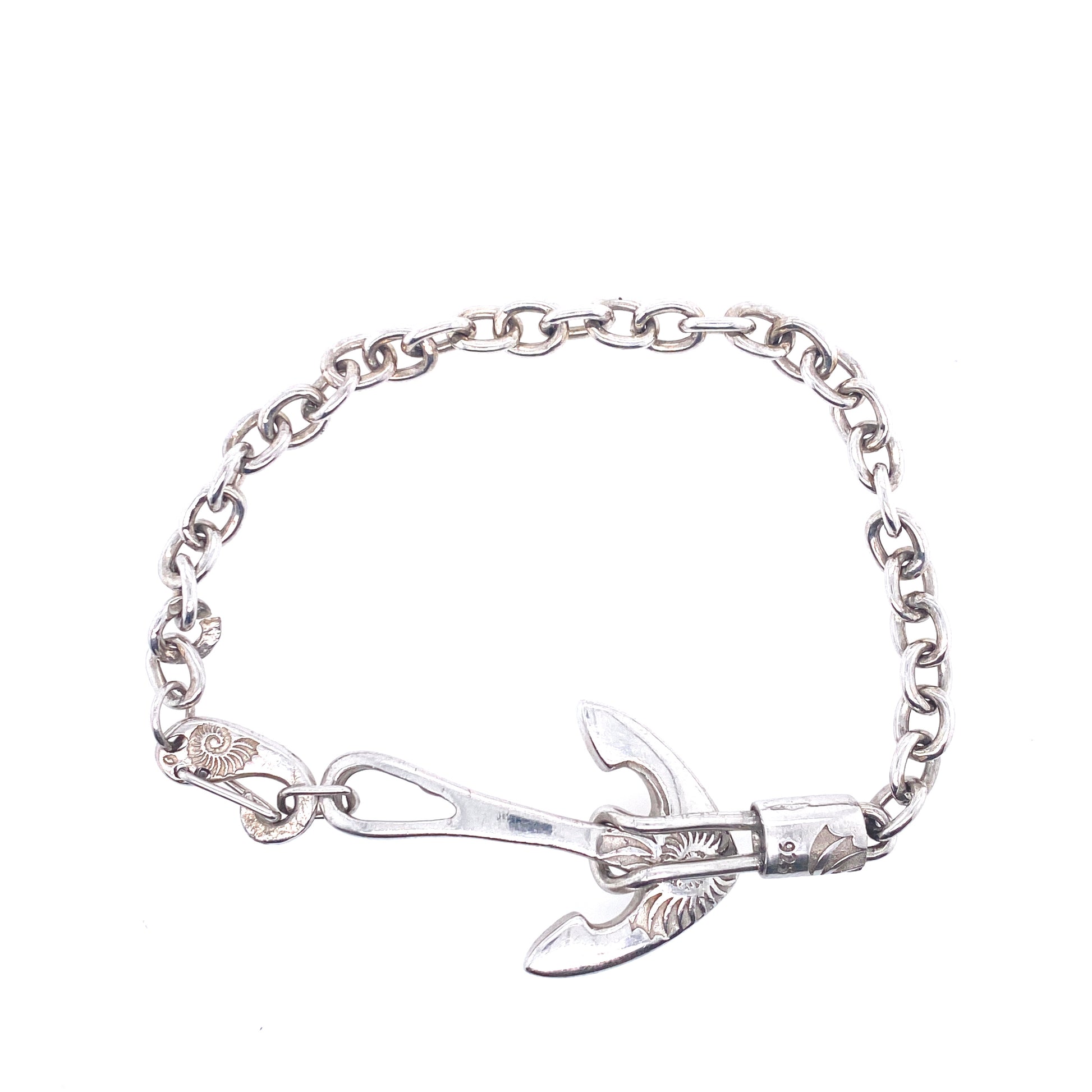 Anchor Silver Link Bracelet | ORO MEDITERRANEO | Luby 
