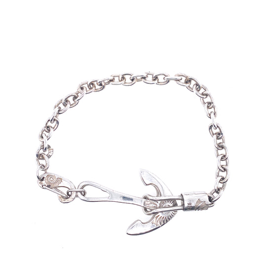 Anchor Silver Link Bracelet | ORO MEDITERRANEO | Luby 