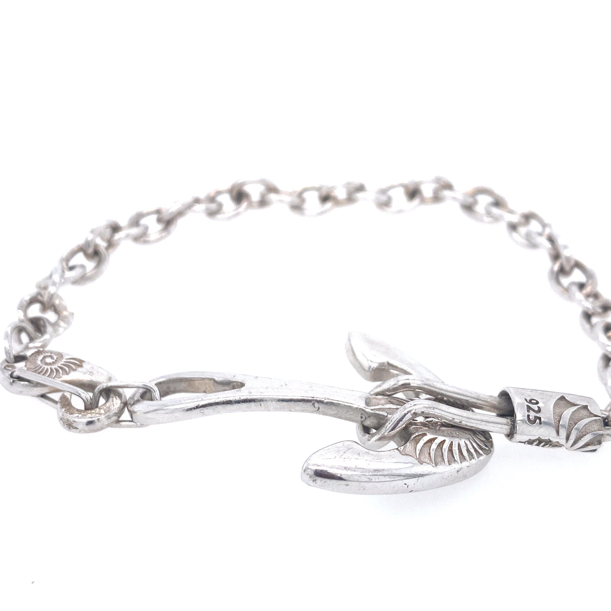 Anchor Silver Link Bracelet | ORO MEDITERRANEO | Luby 