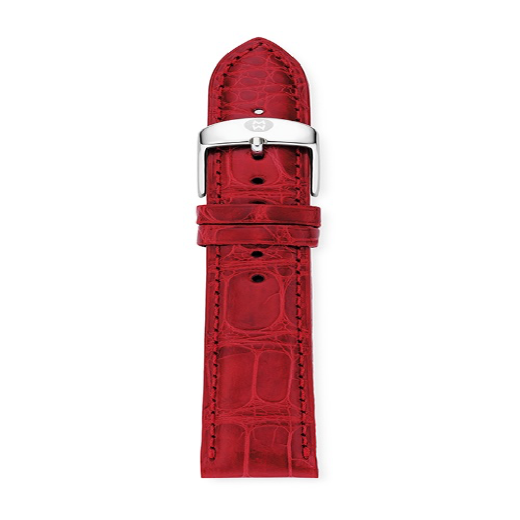 Garnet Alligator Leather Watch Strap | Michele | Luby 