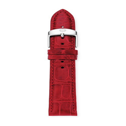 Garnet Alligator Leather Watch Strap | Michele | Luby 