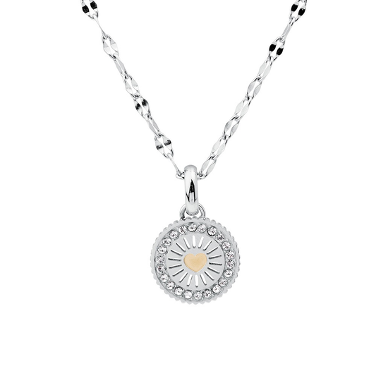 Très Jolie Heart Pendant Necklace (Silver/Gold) | Brosway Italia | Luby 