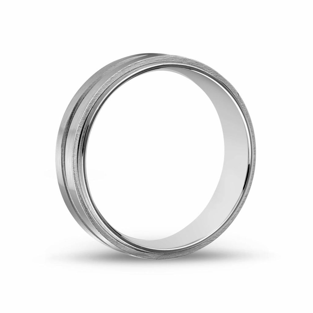 Stainless-Steel Double Striped Wedding Band Ring | ARZ Steel | Luby 