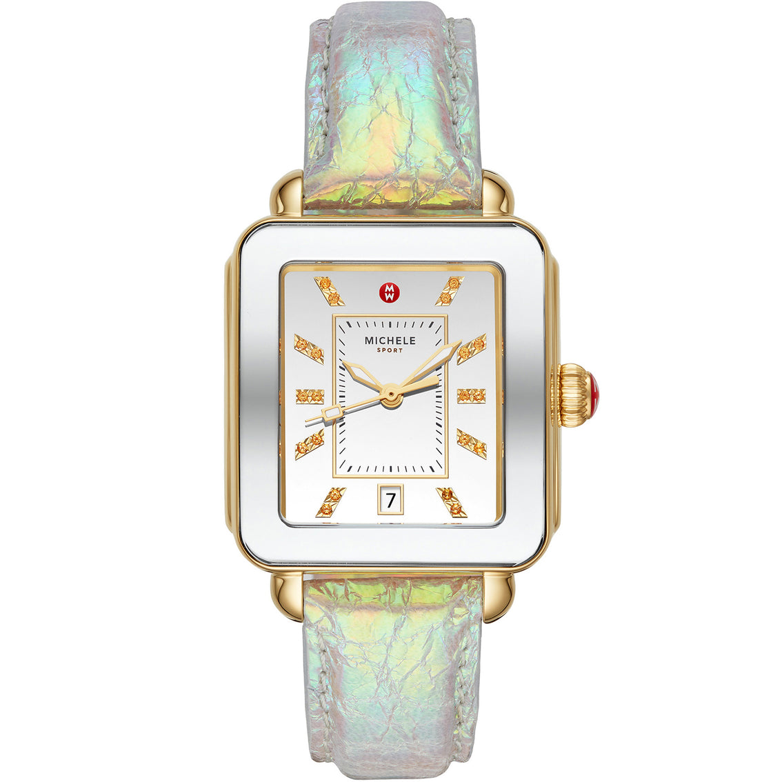 Deco Sport Two-Tone Gold-Tone Topaz Watch | Michele | Luby 
