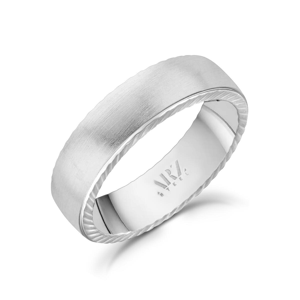 Flat Steel Ring with Diamond Cut Edges | ARZ Steel | Luby 
